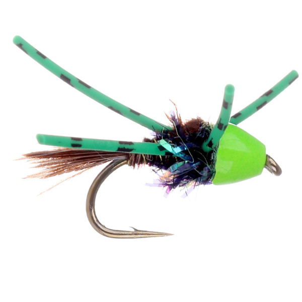 Superflies Bead Head Green Rubberleg Nymph