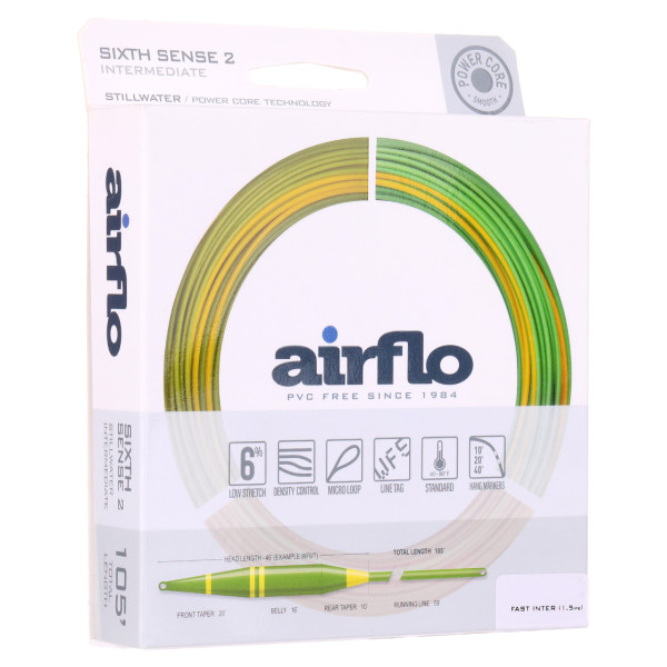 Airflo Sixth Sense 2 - Fast Intermediate Long Belly Distance Fly Line Translucent Olive