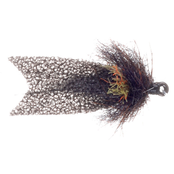 MFC Keller's Rage Cage Caddis Black Dry Fly Barbless #14