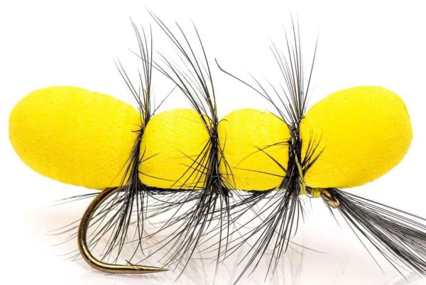 Superflies Pupu Tupuna Yellow Big Fish Dry Fly #6