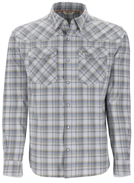 Simms Brackett Shirt Comfy Stretch Sterling Plaid