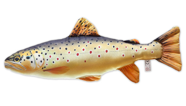 Fish Pillow Soft Toy Brown Trout 62cm