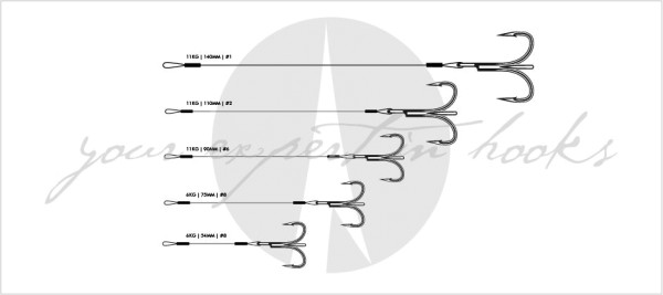 VMC 7554W 19 Wire Stinger Hook | Stingers and Rigs | Accessories | Spin ...