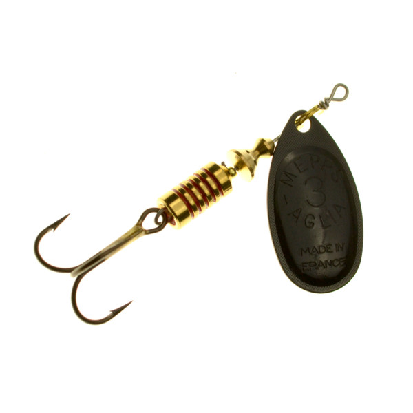 Mepps Aglia Spinner black, Metalbaits, Lures and Baits