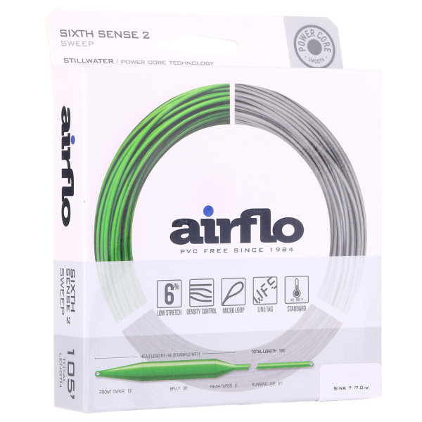 Airflo Sixth Sense 2 - Sweep - Fishfinder Sink 7 - Sink 5 Fly Line Black