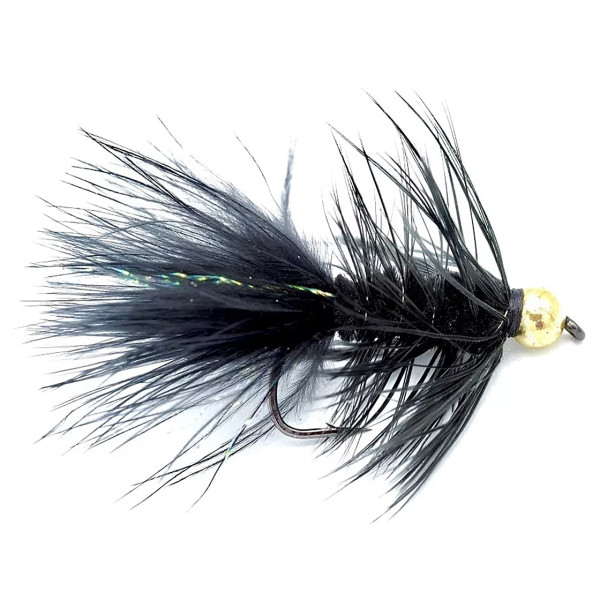 Superflies Streamer Bead Head Wooly Bugger Black