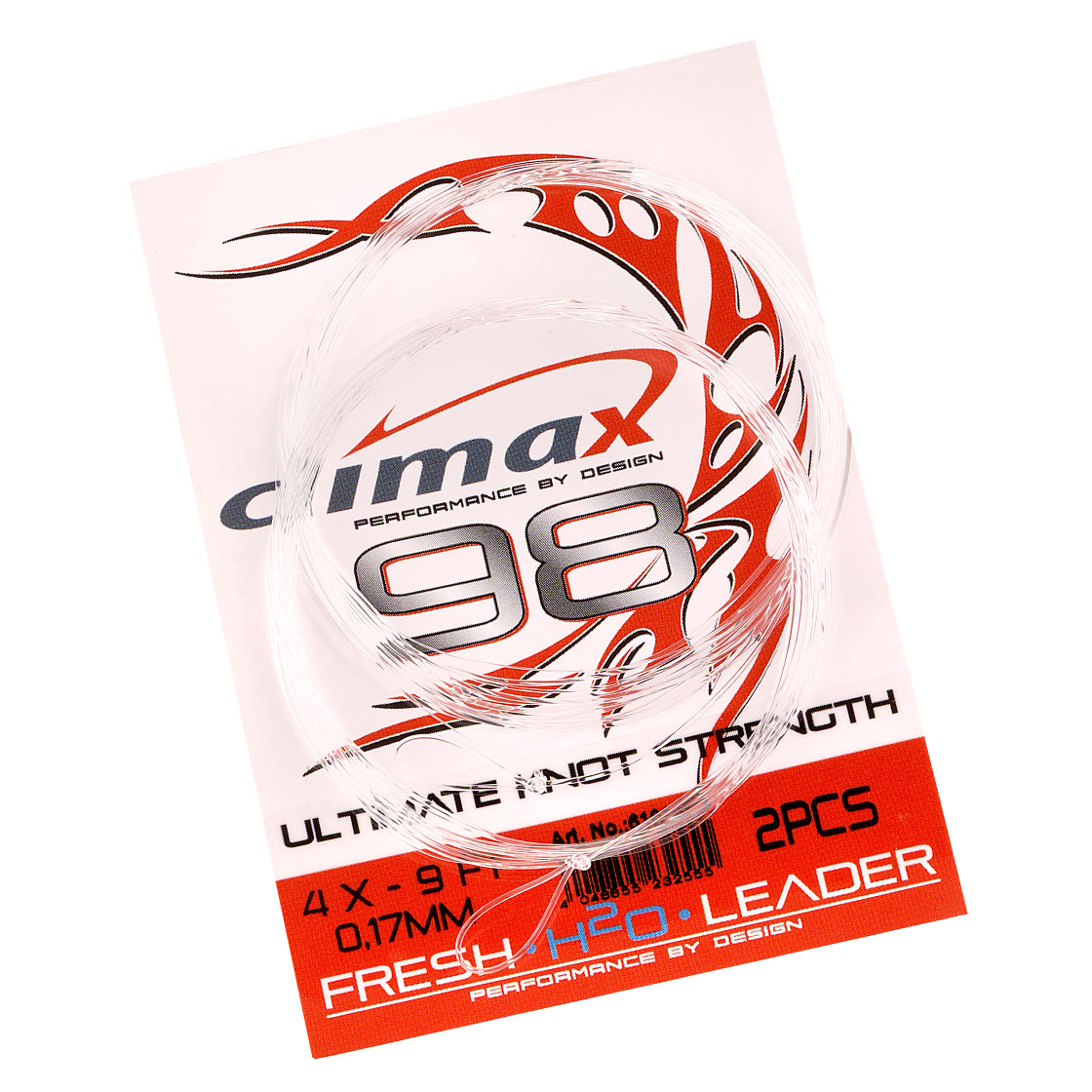 Climax 98 Trout Leader 9ft 2-Pack, Tapererd Leader - Monofilament, Leader  Materials, Fly Lines