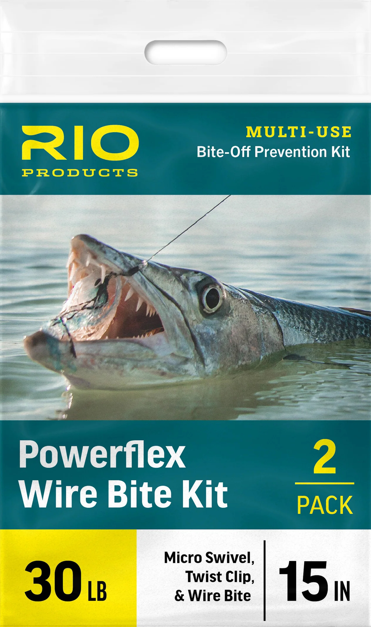 Rio PowerFlex Wire Bite Kit 2er Pack, Predator Leaders