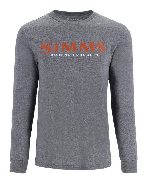 Simms Logo Shirt LS athletic heather