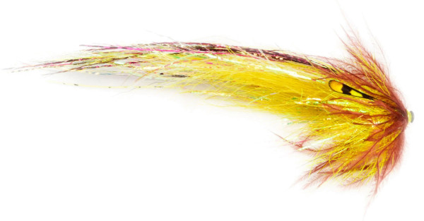 Frödin Flies Tube Fly Flash Wing Series - Hot Magma Yellow