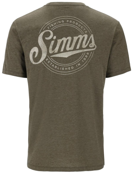 Simms Circle Lockup T-Shirt Military Heather