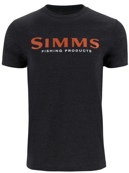 Simms Logo T-Shirt Dark gunmetal heather