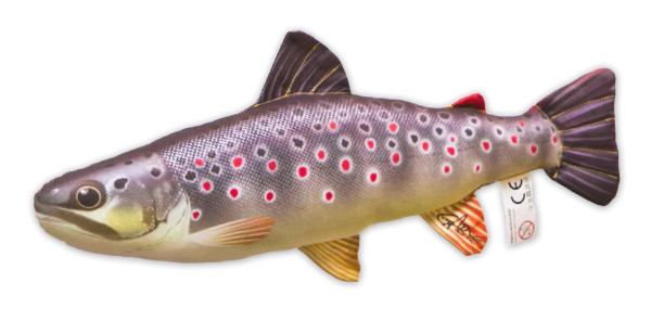 Fish Pillow Soft Toy Brown Trout 35cm