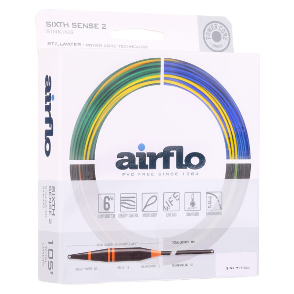 Airflo Sixth Sense 2 - Sink 7 Long Belly Distance Fly Line Black