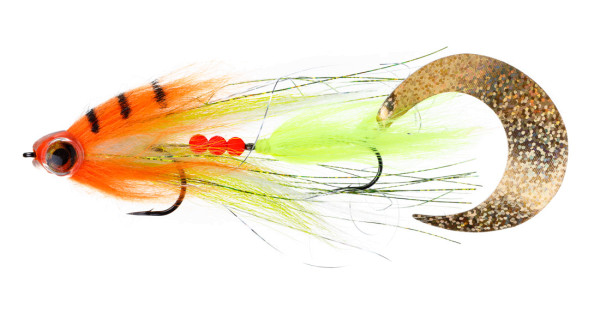 Fulling Mill Pike Streamer - Paolo's Wiggle Tail Fire Tiger