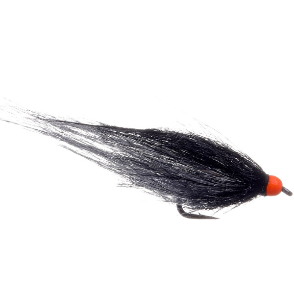 Superflies Supertinsel Silver & Black Hot Head Ahrex Streamer