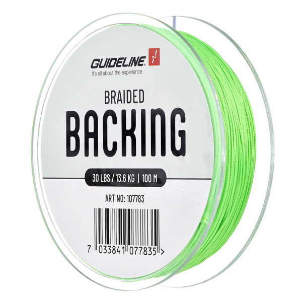 Guideline Braided Backing 30 lbs lime green, Backing, Fly Lines