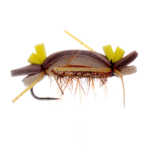 MFC Chernobyl Ant Terrestial Dry Fly Brown & Tan Barbless #10