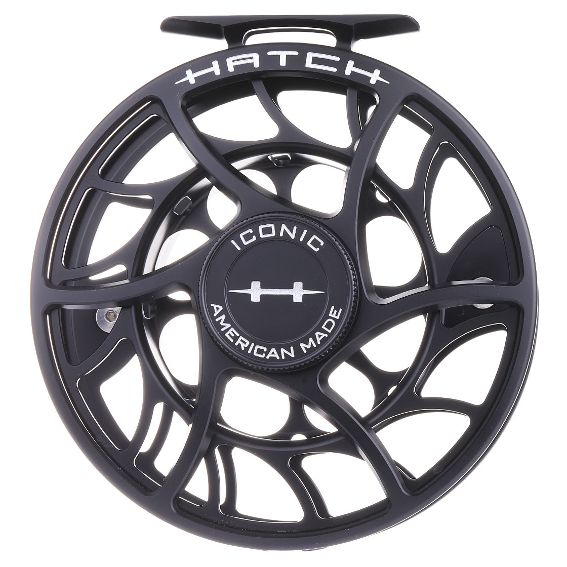 Hatch Iconic Fly Reel Large Arbor black/silver, Reels