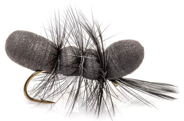 Superflies Pupu Tupuna Black Big Fish Dry Fly #6