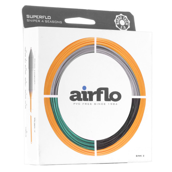 Airflo Ridge 2.0 Sniper 4 Season Intermediate - Sink 3 Head Predator Green/Sunburst