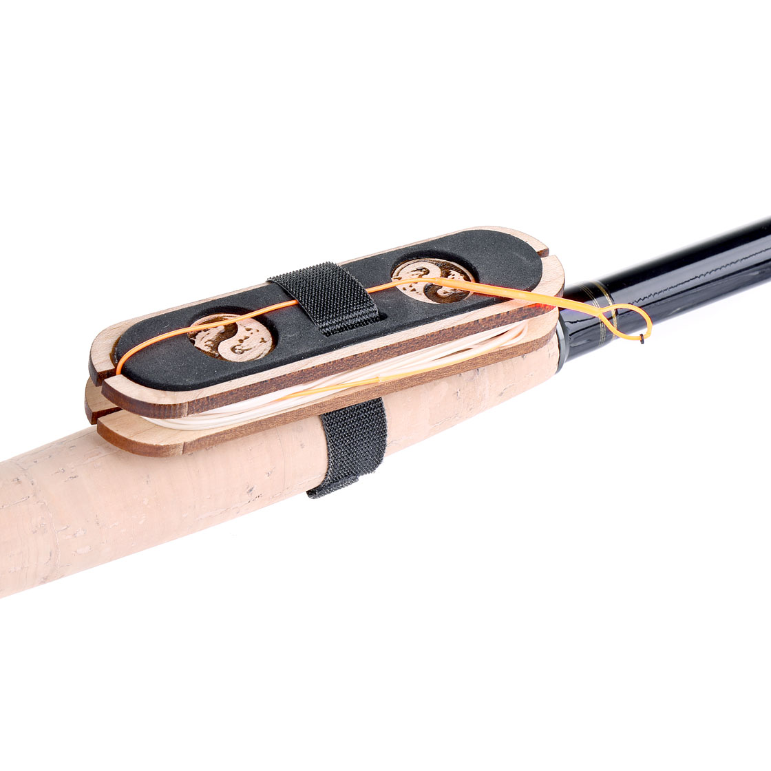 Tenkara fly fishing pole rod line holder winder keeper clip on spool 