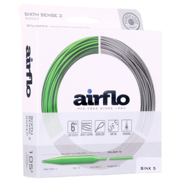 Airflo Sixth Sense 2 - Sweep - Fishfinder Sink 5 - Sink 3 Fly Line Pale Gray