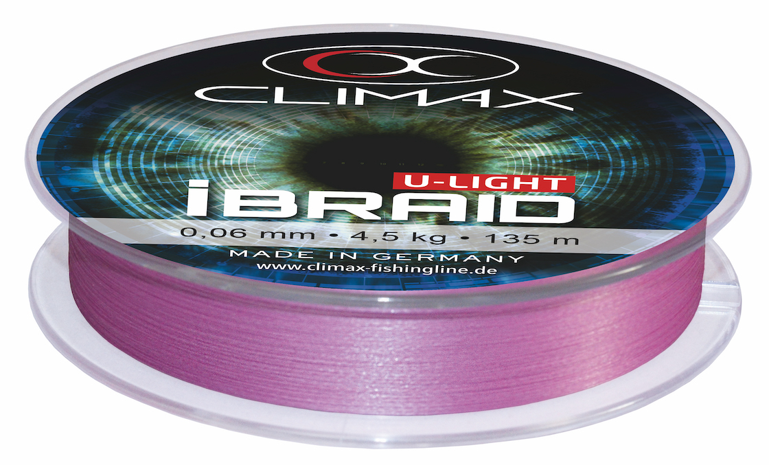 Climax iBraid U-Light fluo-purple 135 m, Braided Lines, Lines, Spin  Fishing