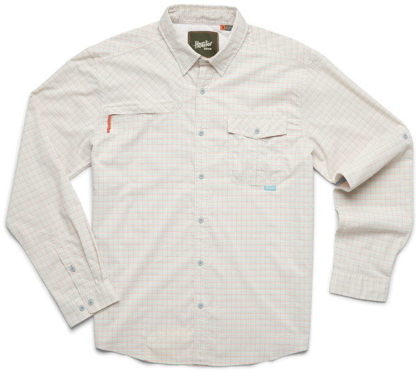 Howler Brothers Matagorda Sunshade Shirt Longsleeve - composition plaid : off white