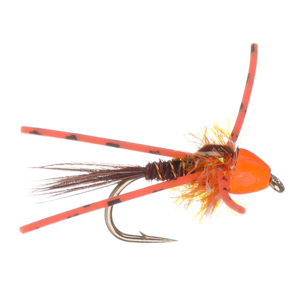 Superflies Bead Head Orange Rubberleg Nymph