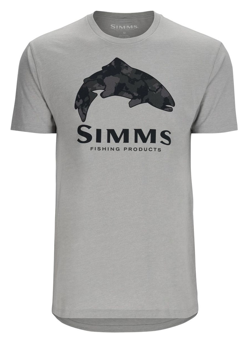 Simms Trout Regiment Camo Fill T-Shirt cinder heather | T-Shirts ...