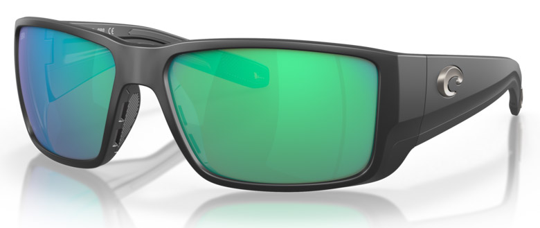 Costa Blackfin Pro Sunglasses- matte black with green mirror 580G