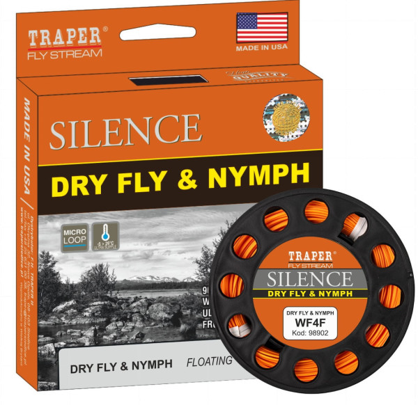 Traper Silence Dryfly & Nymph Presentation WF Floating orange