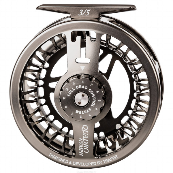 Traper Quadro Euro Nymph Full Frame #2 - # 5 Fly Reel gunsmoke