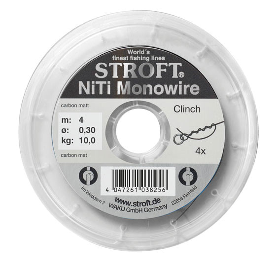 Stroft NiTi Monowire - knotable nickel titanium leader 10m/Spool