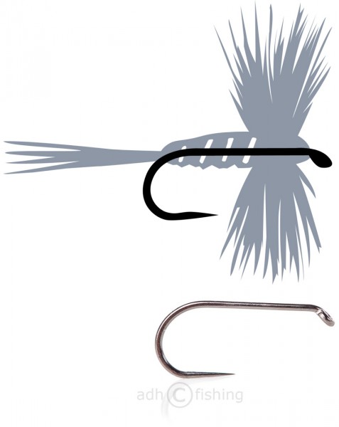 Tunca Expert Fly hook TE10 Dry Fly barbless, Barbless, Fly Hooks, Fly  Tying