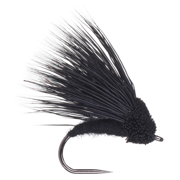 adh-fishing Dry Fly Deer Hair Caddis Black on AHREX by Superflies