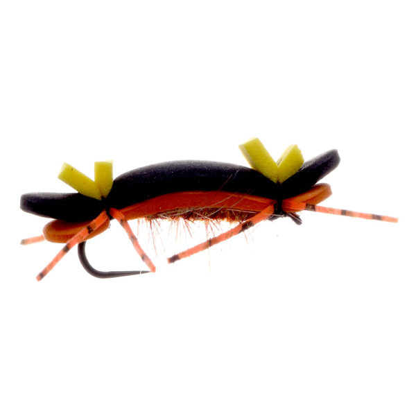 MFC Chernobyl Ant Terrestial Dry Fly Black & Orange Barbless #8