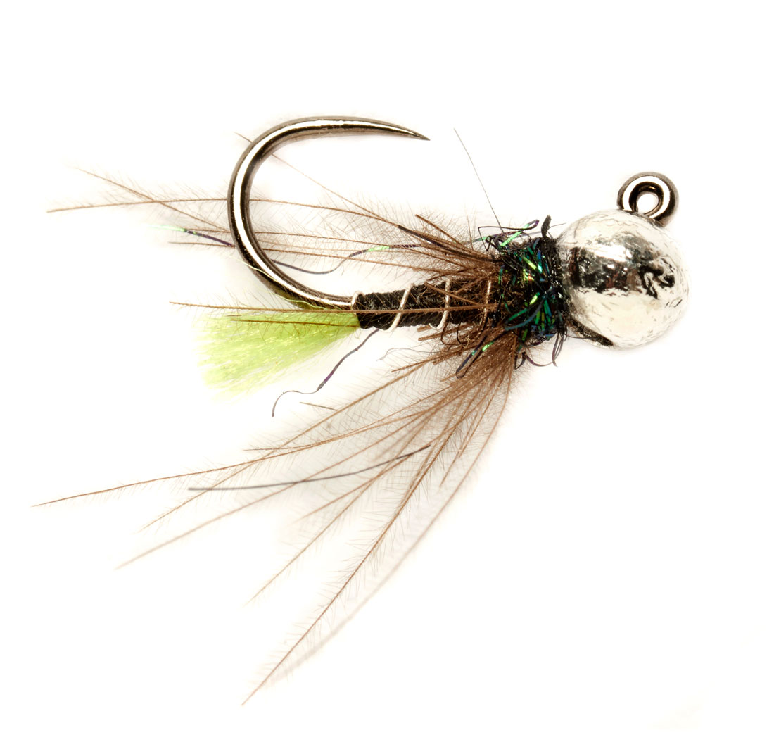 Fulling Mill Nymph - Roza's Green Tag Jig Barbless, Jig and Competition, Nymphs, Flies