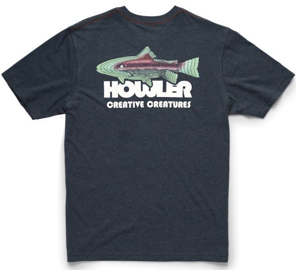 Howler Brothers Pocket T-Shirt - trucha : charcoal heather