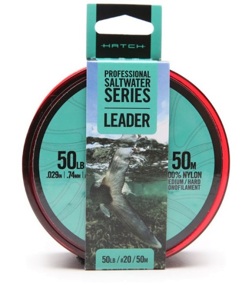 Hatch Professional Saltwater Series Med/Hard Monofilament Leader, Leader  Materials, Fly Lines