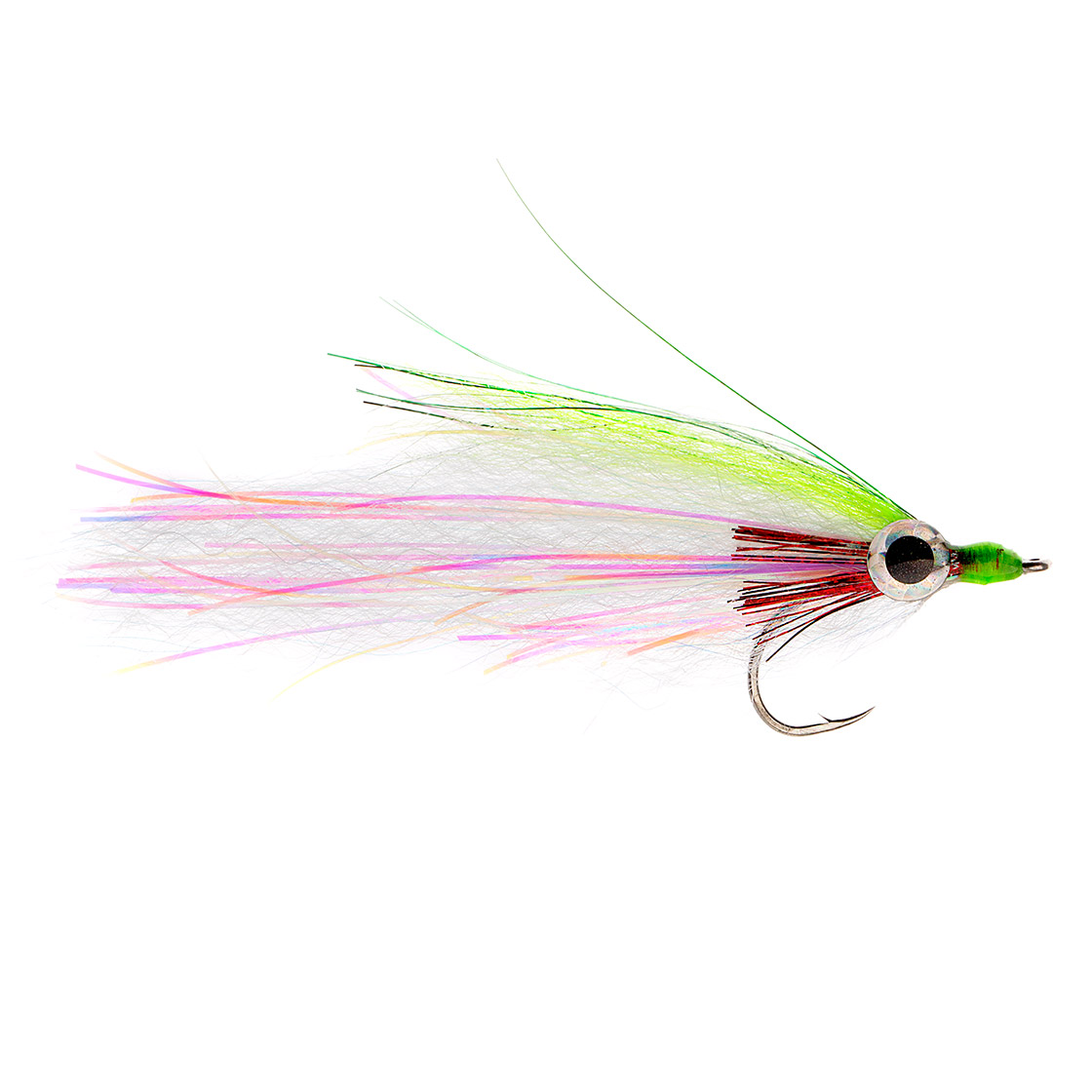 Fishient H2O Streamer - Flashy Profile Baitfish chartreuse & white ...