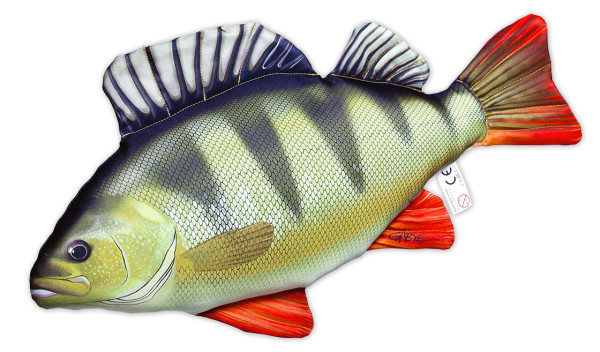 Fish Pillow Soft Toy Perch 32cm