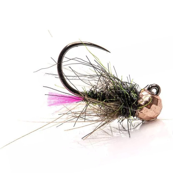 Superflies Tungsten Nymph Pink Tag Jig Copper Bead