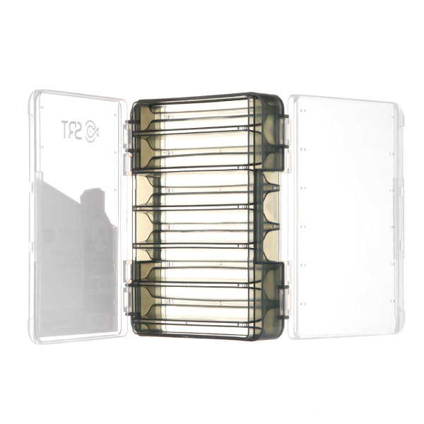 Fly box, lure box and small parts box 15 compartments, 12 dividers 20.5 x 14.5 x 4.0 cm