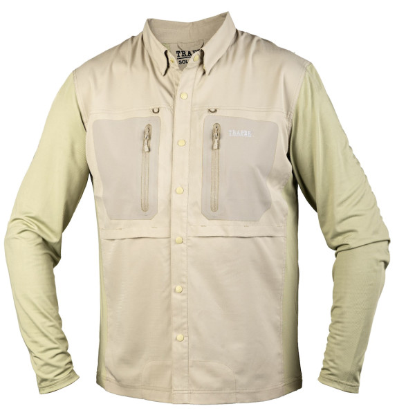 Traper Solar Pro UPF 50+ Fishing Shirt Sunshade khaki