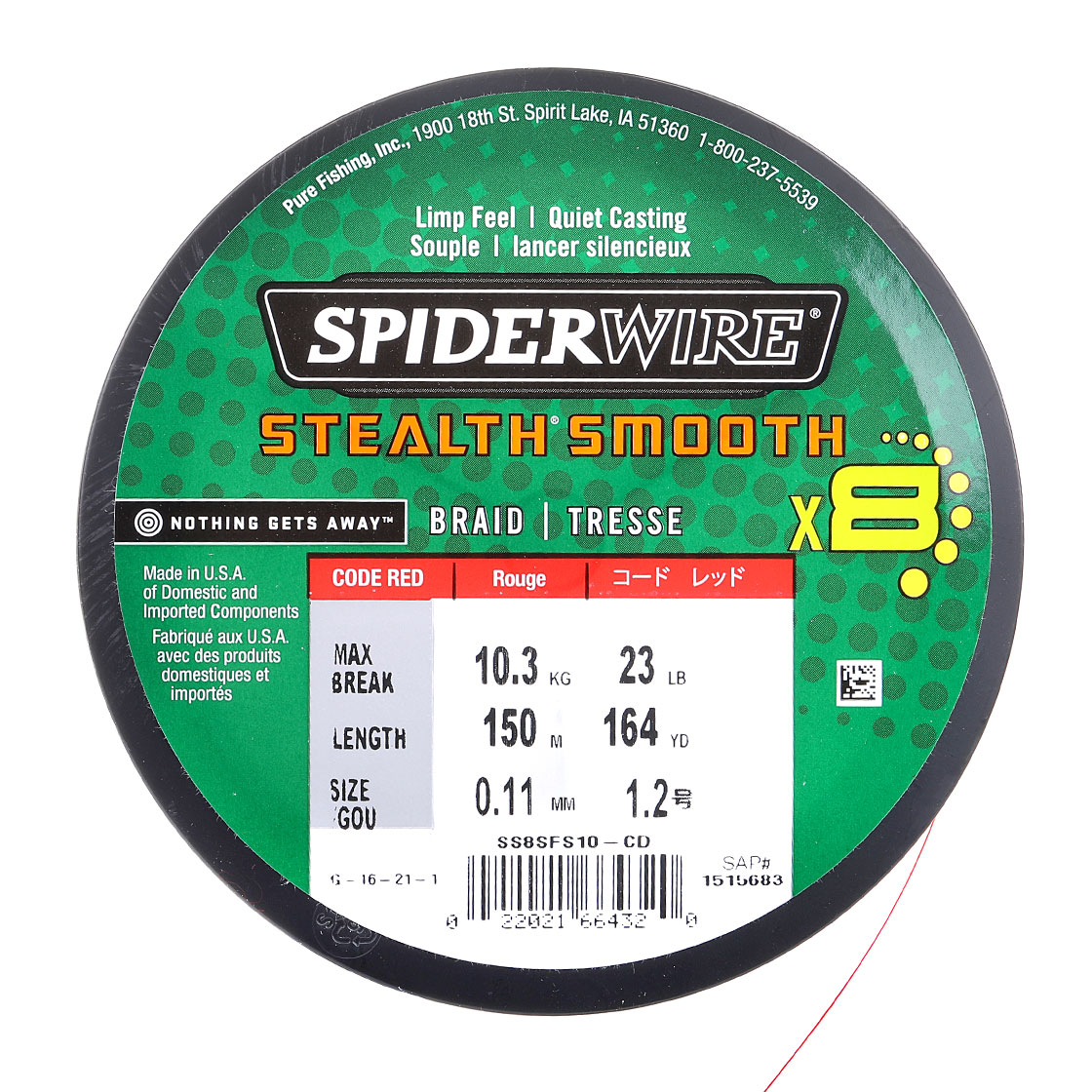 SPIDERWIRE STEALTH Braid | 1500 Yds | Green | Pick Line Class | Free  Shipping 