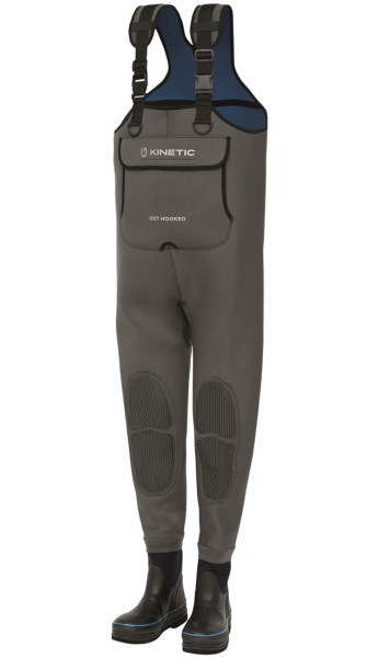 Kinetic NeoGrip Bootfoot Wader with Boots Felt Sole charcoal, Neoprene  Waders, Waders, Clothing