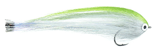 MFC Theo's Boom Box Baitfish Chartreuse & White Predator Streamer #4/0