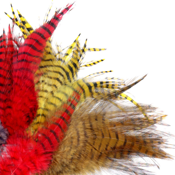 MFC Barred Saddle Hackle Feathers